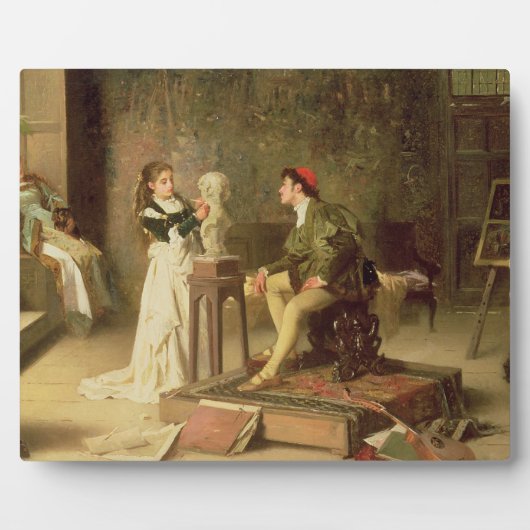 De jonge spaander (olie op doek) fotoplaat (Voorkant)