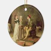 De jonge spaander (olie op doek) keramisch ornament (Links)