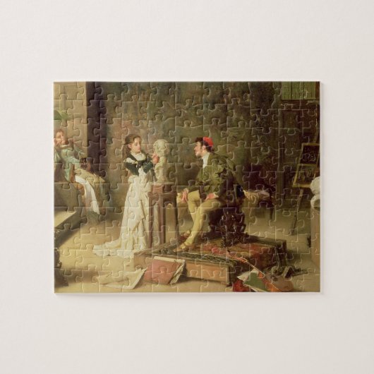 De jonge spaander (olie op doek) legpuzzel (Horizontaal)