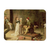 De jonge spaander (olie op doek) magneet (Horizontaal)