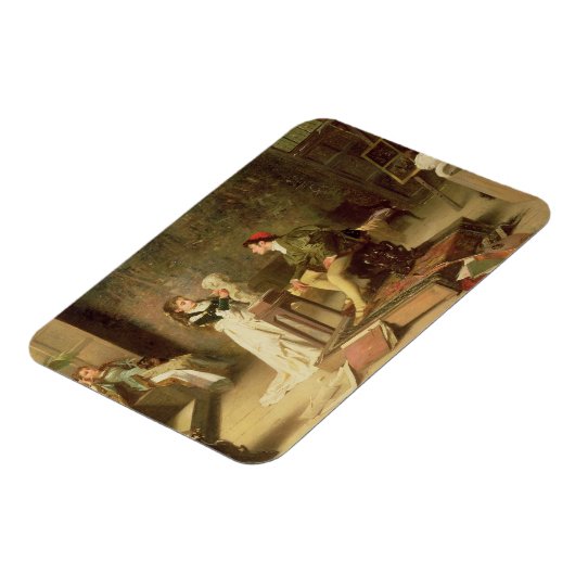 De jonge spaander (olie op doek) magneet (Linkerzijde)