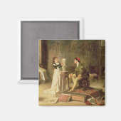 De jonge spaander (olie op doek) magneet (Voorkant / Achterkant)