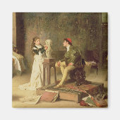 De jonge spaander (olie op doek) magneet (Voorkant)