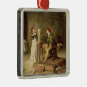 De jonge spaander (olie op doek) metalen ornament (Rechts)