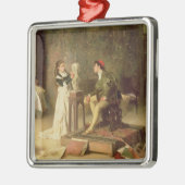 De jonge spaander (olie op doek) metalen ornament (Links)