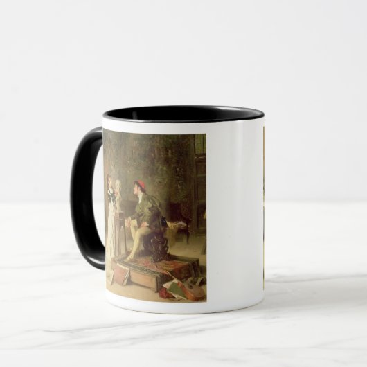 De jonge spaander (olie op doek) mok (Voorkant links)