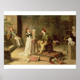 De jonge spaander (olie op doek) poster