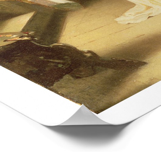 De jonge spaander (olie op doek) poster (Hoek)