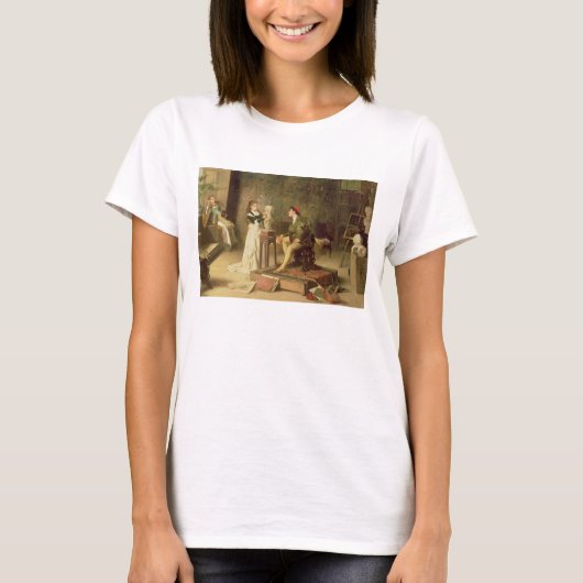 De jonge spaander (olie op doek) t-shirt (Voorkant)
