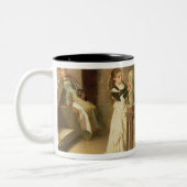 De jonge spaander (olie op doek) tweekleurige koffiemok (Links)