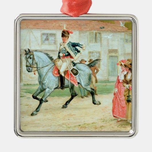 De jonge subaltern metalen ornament (Voorkant)