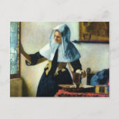 De jonge vrouw van Vermeer met een waterpitcher ca Briefkaart (Voorkant)