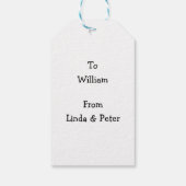 De jongen, de hond en Snowman op de Labels van Gif Cadeaulabel (Achterkant)