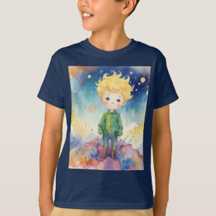 de jongen die geniet van de sterren t-shirt