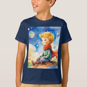 de jongen die geniet van de sterren t-shirt