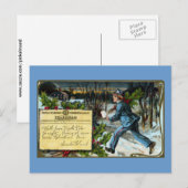 De Jongen die van de telegraaf Levering maken Feestdagenkaart (Voorkant / Achterkant)