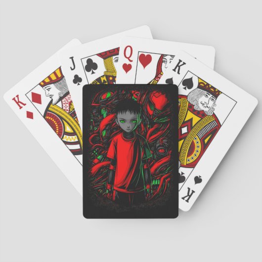 De Jongen en de Machines Pokerkaarten (Achterkant)