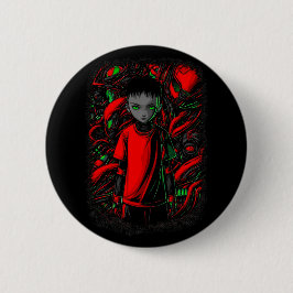 De Jongen en de Machines Ronde Button 5,7 Cm