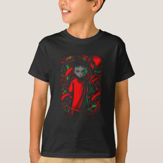 De Jongen en de Machines T-shirt (Voorkant)