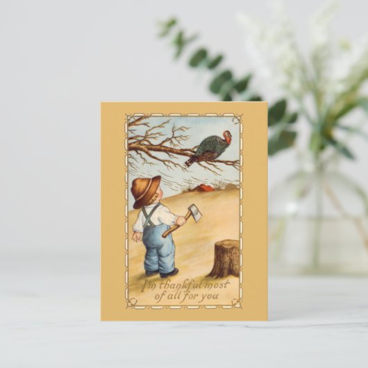 De jongen en het Briefkaart Turkije (Staand voorkant)