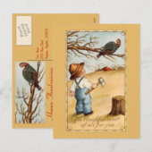 De jongen en het Briefkaart Turkije (Voorkant / Achterkant)