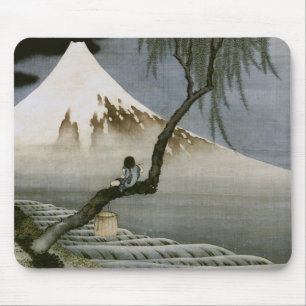 De jongen en zet het Japanse Fijne Art. van Fuji Muismat
