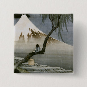 De jongen en zet het Japanse Fijne Art. van Fuji Vierkante Button 5,1 Cm
