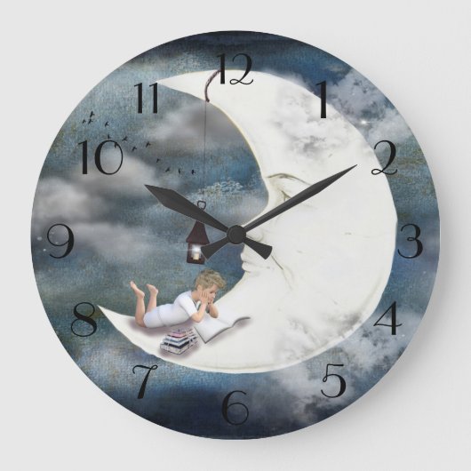 De jongen in de maan grote klok (Voorkant)