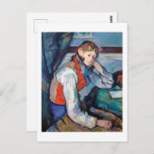 De jongen in de Rode Vest, Cezanne Briefkaart (Voorkant / Achterkant)