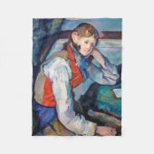 De jongen in de Rode Vest, Cezanne Fleece Deken (Voorkant)
