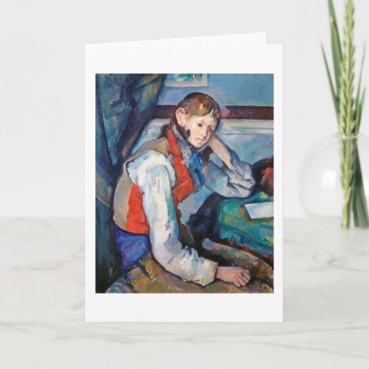 De jongen in de Rode Vest, Cezanne Kaart (Voorkant)