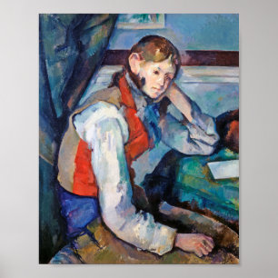 De jongen in de Rode Vest, Cezanne Poster