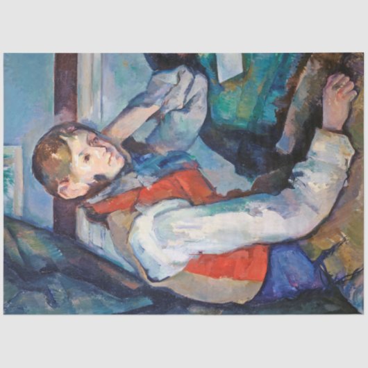 De jongen in de Rode Vest, Cezanne Tissuepapier (Voorkant)