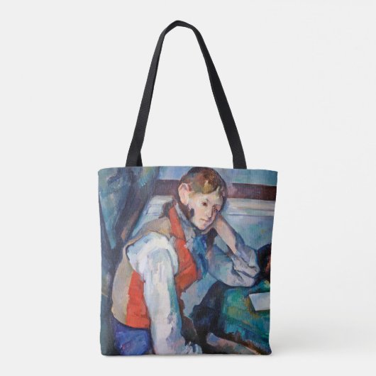 De jongen in de Rode Vest, Cezanne Tote Bag (Achterkant)