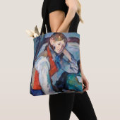 De jongen in de Rode Vest, Cezanne Tote Bag (Dichtbij)