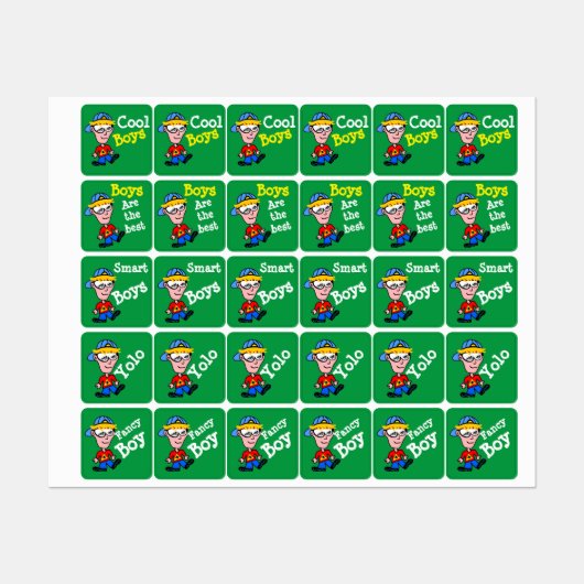 De jongen labels (Vel)