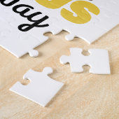 De jongen met 5 loven en 2 vissen op kinder puzzel legpuzzel (Zijkant)