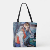 De Jongen met het Rode Vest, Cezanne Tote Bag (Achterkant)