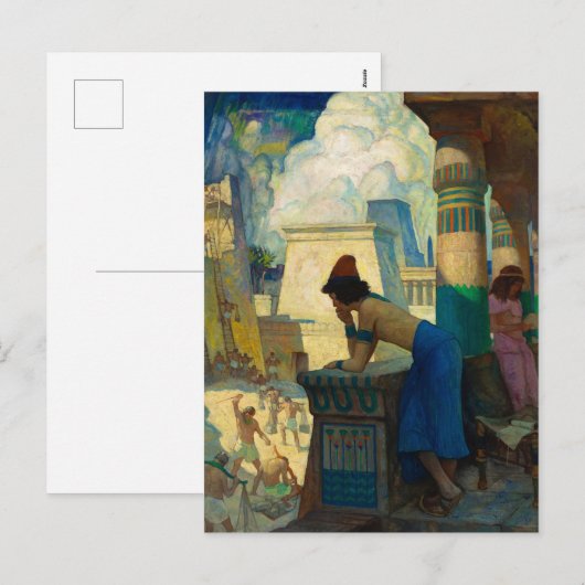 De jongen, Mozes door Newell Convers Wyeth Feestdagenkaart (Voorkant / Achterkant)