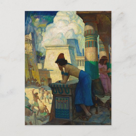 De jongen, Mozes door Newell Convers Wyeth Feestdagenkaart (Voorkant)