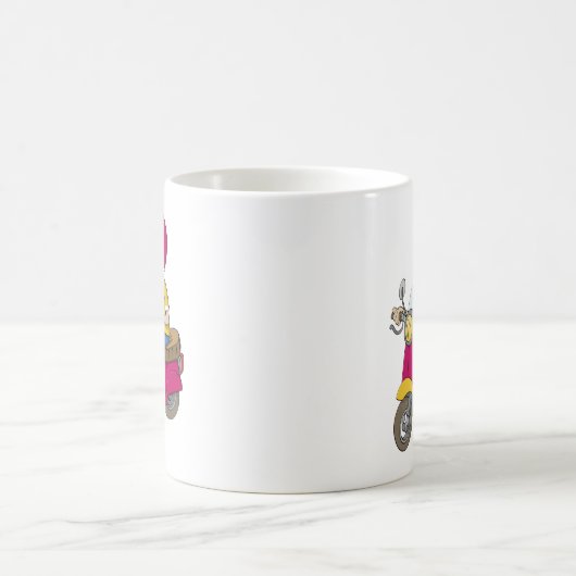 De jongen op de scooter koffiemok (Center)