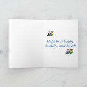 De Jongen van /Baby van gelukwensen Kaart (Binnen)