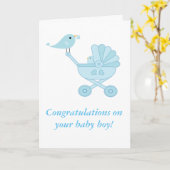 De Jongen van /Baby van gelukwensen Kaart (Gele Bloem)