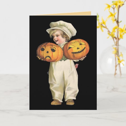 De Jongen van de pompoen Kaart (Gele Bloem)