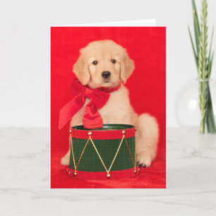 De Jongen van de Slagwerker van het Puppy van het Feestdagen Kaart