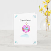 De Jongen van het Baby van gelukwensen Kaart (Gele Bloem)