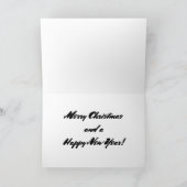 De Jongen van Schnauzer nemen de Kerstkaart van de Feestdagen Kaart (Binnen)