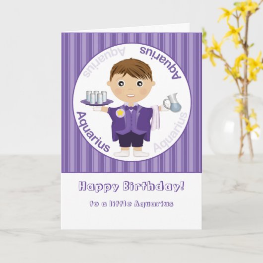 De Jongen van Waterman - Gelukkige Verjaardag Kaart (Gele Bloem)