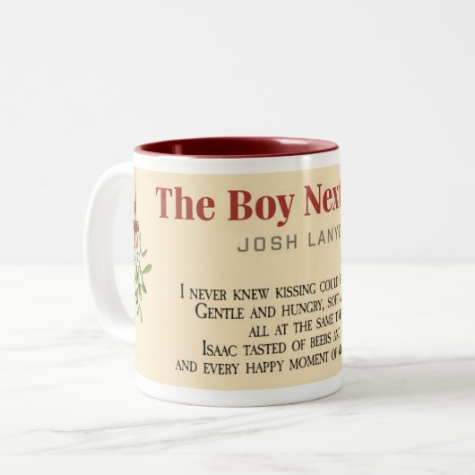 De jongen volgende mok van de deur (Voorkant links)