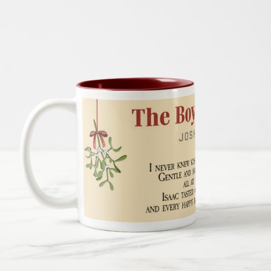 De jongen volgende mok van de deur (Links)